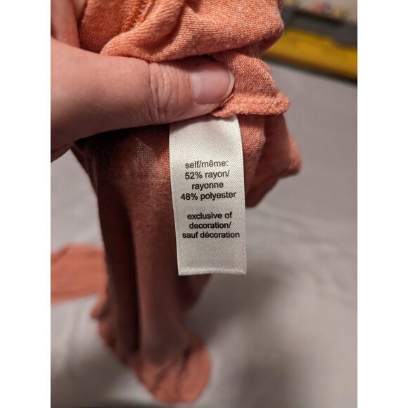 Maurices Women's Size Medium Peach Open Front Sleeveless Cardigan Lightweight - Picture 5 of 8